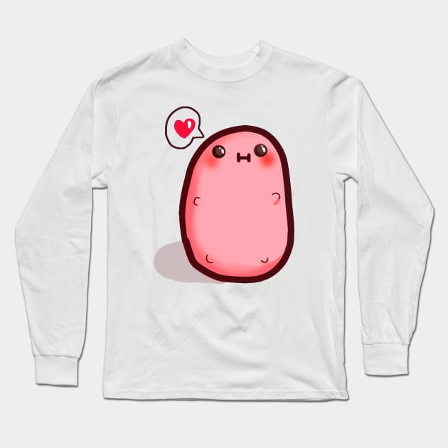 Kawaii Potato Long Sleeve T-Shirt by Lauderdalle